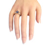 14k Signed HK Estate Ring Tahitian Pearl Rose and White Gold with VS Diamonds - Joseph Diamonds