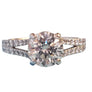 14k White Gold Engagement Ring 1.53ct Round Brilliant Diamond GIA Inscribed