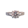 14k White Gold Engagement Ring 1.53ct Round Brilliant Diamond GIA Inscribed