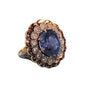 Antique Victorian Oval Blue Sapphire Sri Lanka No Heat 9.19ct, 2.5tcw Diamonds - Joseph Diamonds