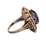 Antique Victorian Oval Blue Sapphire Sri Lanka No Heat 9.19ct, 2.5tcw Diamonds - Joseph Diamonds