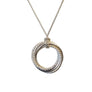 David Yurman Crossover Pendant Necklace Sterling Silver with Diamonds, 26mm - Joseph Diamonds