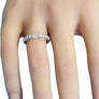 Diamond Eternity Band Art Deco Style 18 White Gold 1.45tcw White VS Diamonds - Joseph Diamonds