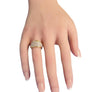 Diamond Fashion Band 18k Yellow Gold Tapered Ring .78tcw White VS Diamonds - Joseph Diamonds