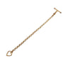 Estate 14k Toggle Bracelet Yellow Gold Link Chain with Heart Lock - Joseph Diamonds