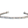 Estate 14k White Gold Diamond Baguette Bracelet, 3tcw Diamonds - Joseph Diamonds