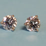 Estate 2tcw Natural Round Brilliant Earrings Diamond Studs Platinum - Joseph Diamonds