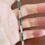 Estate Art Deco Style Diamond Platinum Bracelet .96tcw old VS Diamonds Emeralds - Joseph Diamonds