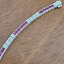 Estate Art Deco Style Diamond Platinum Bracelet .96tcw old VS Diamonds Rubies - Joseph Diamonds