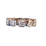 Estate Band Heavy Platinum Ring Custom 2tcw white VS-SI diamonds 5 stones - Joseph Diamonds