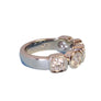 Estate Band Heavy Platinum Ring Custom 2tcw white VS-SI diamonds 5 stones - Joseph Diamonds