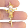 Estate Brooch 14k Scarecrow Signed Italian Designer Uno A-Erre - Joseph Diamonds