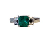 Estate Colombian emerald 1.13ct diamond ring - Joseph Diamonds