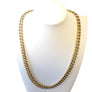 Estate Cuban Chain 10K Yellow Gold Necklace 24" Wide Links - Joseph Diamonds