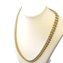 Estate Cuban Chain 10K Yellow Gold Necklace 24" Wide Links - Joseph Diamonds