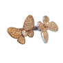 Estate Designer 18k Butterfly Diamonds Ring .74tcw VS Diamonds White & Rose Gold - Joseph Diamonds