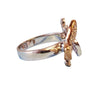 Estate Designer 18k Butterfly Diamonds Ring .74tcw VS Diamonds White & Rose Gold - Joseph Diamonds