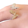 Estate Designer 18k Butterfly Diamonds Ring .74tcw VS Diamonds White & Rose Gold - Joseph Diamonds