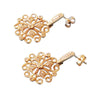 Estate Designer Earrings 18k Yellow Gold with White VS Diamonds - Joseph Diamonds