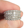 Estate Diamond Band, Ring Five Rows 14k white gold 2.75 tcw White VS-SI Diamonds - Joseph Diamonds