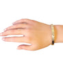 Estate Diamond Bangle Heavy 14k Yellow Gold Diamond Bracelet - Joseph Diamonds