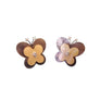 Estate Fine 14k White Gold Butterfly Earrings MOP and Diamonds - Joseph Diamonds