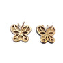 Estate Fine 14k White Gold Butterfly Earrings MOP and Diamonds - Joseph Diamonds