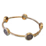 Estate Fine Bangle 14k Yellow Gold 1.59tcw Chocolate Diamonds Matte Scraped - Joseph Diamonds