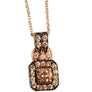Estate Levian Diamond Necklace and Pendant Chocolate Diamonds Rose Gold - Joseph Diamonds