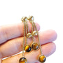 Estate Rare David Yurman Earrings 18k Yellow Gold Tiger's Eye Drop Earrings - Joseph Diamonds