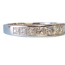 Estate Signed Diamond Ring in Platinum 1.50tcw White VS Princess Cut Diamonds - Joseph Diamonds