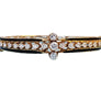 Estate Vintage Bracelet 14k Yellow Gold and Diamonds Black Enamel Mid Century - Joseph Diamonds