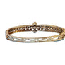 Estate Vintage Bracelet 14k Yellow Gold and Diamonds Black Enamel Mid Century - Joseph Diamonds
