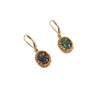 Estate Vintage Oval Black Opal Drop Earrings 14k Yellow Gold Doublets - Joseph Diamonds