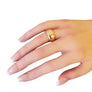 Estate Vintage Wide Wedding Band 14k Yellow Gold Cigar Style - Joseph Diamonds