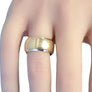 Estate Vintage Wide Wedding Band 14k Yellow Gold Cigar Style - Joseph Diamonds