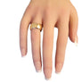Estate Vintage Wide Wedding Band 14k Yellow Gold Cigar Style - Joseph Diamonds