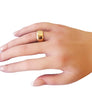 Estate Vintage Wide Wedding Band 14k Yellow Gold Cigar Style - Joseph Diamonds