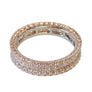 Eternity Band 1.89tcw 3 Row 18k White Gold White VS Diamonds New Close Out ring - Joseph Diamonds