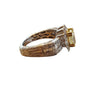 Fancy Yellow Diamond Ring 2.25tcw Euro Shank 18k White Gold Ring 1.65ct Center - Joseph Diamonds