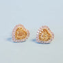 Fancy Yellow Heart Shape 18k White Gold Diamond Designer Diamond Earrings - Joseph Diamonds