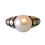 John Hardy Pearl Ring Sterling Silver 18k Yellow Gold Dot Pattern Design - Joseph Diamonds