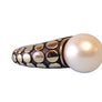 John Hardy Pearl Ring Sterling Silver 18k Yellow Gold Dot Pattern Design - Joseph Diamonds