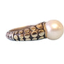 John Hardy Pearl Ring Sterling Silver 18k Yellow Gold Dot Pattern Design - Joseph Diamonds