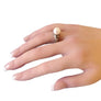 John Hardy Pearl Ring Sterling Silver 18k Yellow Gold Dot Pattern Design - Joseph Diamonds
