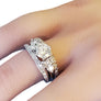 Estate 14k 1.84tcw Engagement Rind with Wedding Bands