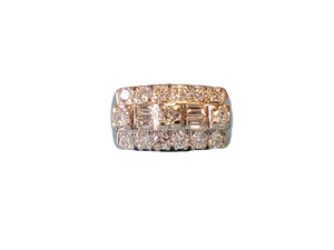 Vintage 14k White Gold Diamond Ring 1.36tcw White Clean Diamonds