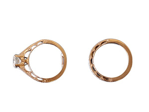 Tacori 18k White Gold 2.15tcw Diamond Engagement Ring and Band Wedding Set