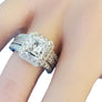 Natalie K 14k White Gold 3.25tcw Diamond Wedding Ring IGI Laser Inscribed