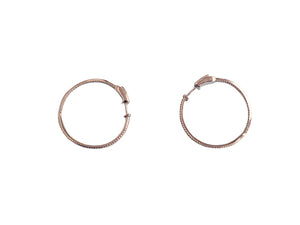 Diamond Hoop Earrings Inside Out 10k White Gold 1.00tcw 1.5"